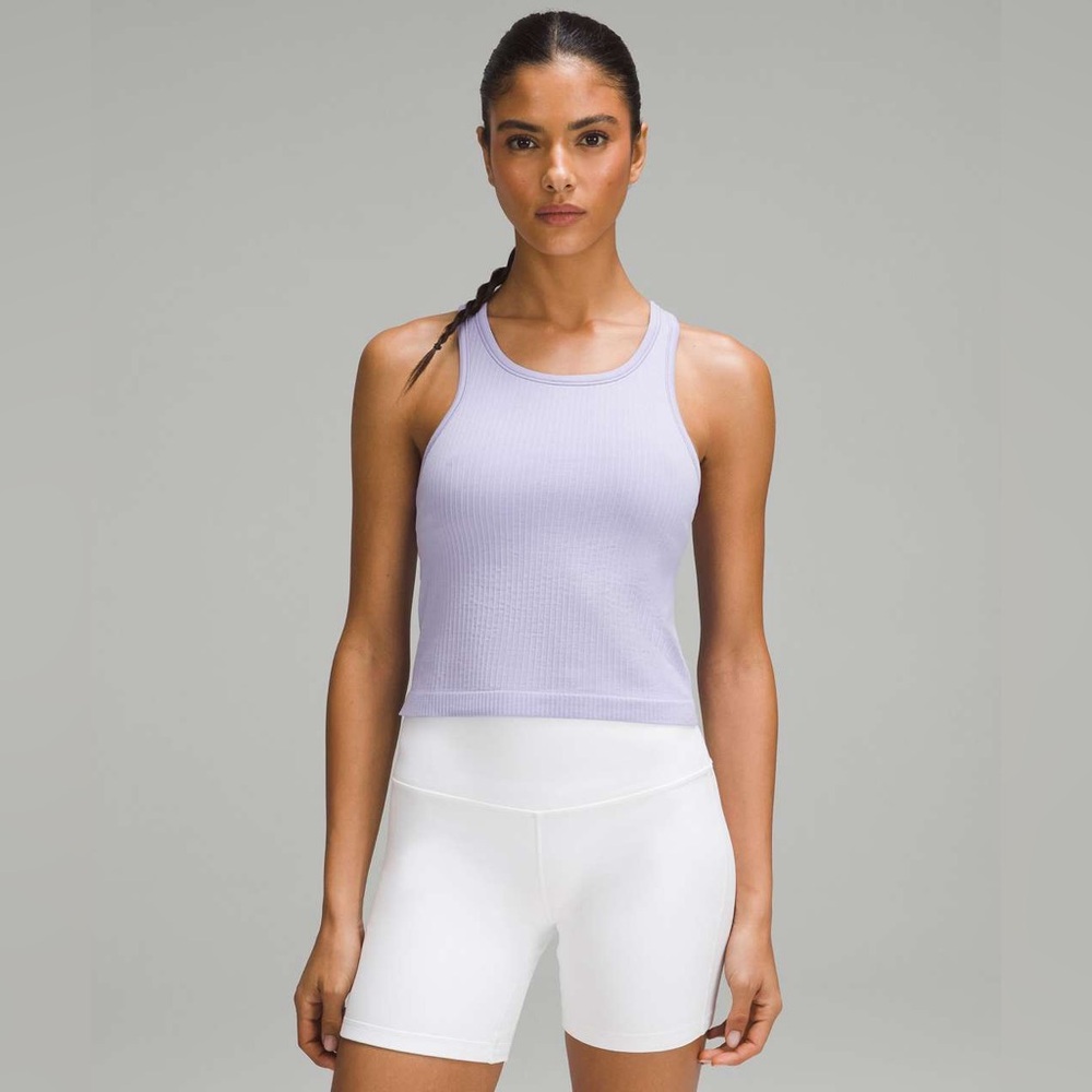lululemon athletica Lavender Ribbed Racerback Tank Top